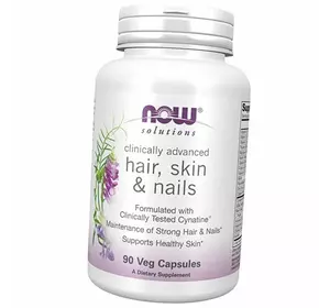 Витамины для волос, кожи и ногтей, Hair, Skin & Nails, Now Foods  90вегкапс (36128269)