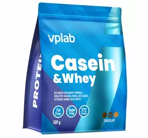 Сывороточный Протеин и Мицеллярный Казеин, Casein & Whey, VP laboratory  500г Шоколад (29099008)