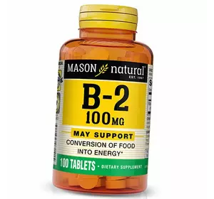 Рибофлавин, Vitamin B-2 100, Mason Natural  100таб (36529005)