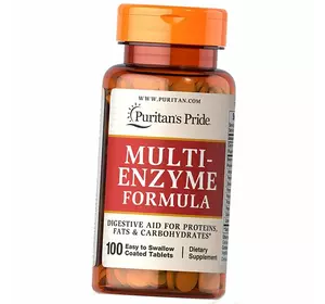 Ферменты для пищеварения, Multi Enzyme, Puritan's Pride  100таб (69367012)