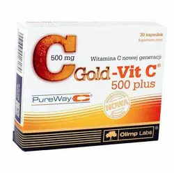 Витамин С с Биофлавоноидами, Gold Vit C 500 plus, Olimp Nutrition  30капс (36283029)