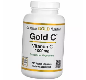 Витамин С, Аскорбиновая кислота, Gold C Vitamin C 1000, California Gold Nutrition  240вегкапс (36427005)