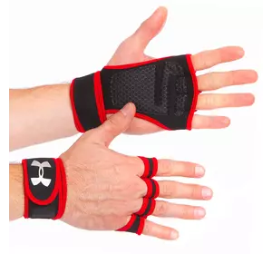 Перчатки (накладки) для поднятия веса ВС-9992 No branding  M Черно-красный (35429002)