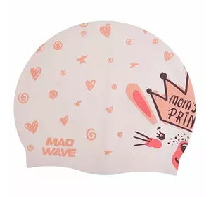 Шапочка для плавания детская Junior Little Bunny M057913 Mad Wave   Белый (60444164)