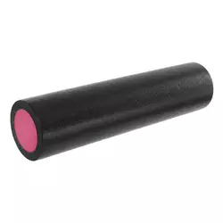 Роллер для йоги и пилатеса гладкий FI-9327-60     Черно-розовый (33508377)