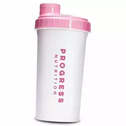 Шейкер для протеина, Shaker Progress New, Progress Nutrition  700мл Бело-розовый (09461002)