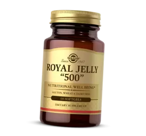 Пчелиное маточное молочко, Royal Jelly 500, Solgar  60гелкапс (72313017)