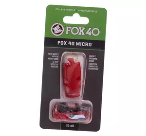 Свисток судейский Whistle Micro Safety FOX40-9513     Красный (33508216)