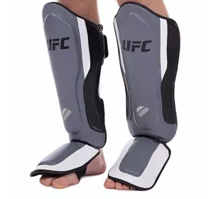 Защита голени и стопы для единоборств Pro Training UHK-69982 UFC  L/XL Серебряно-черный (37512038)