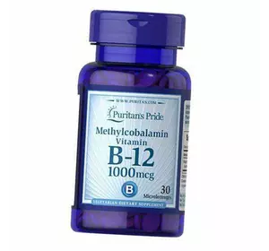 Витамин В12, Метилкобаламин, Methylcobalamin Vitamin B-12 1000, Puritan's Pride  30леденцов (36367213)