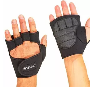 Перчатки (накладки) для поднятия веса ZG-3615 Zelart  M Черный (35363013)