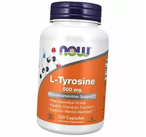 Тирозин, Поддержка нейротрансмиттеров, L-Tyrosine 500, Now Foods  120капс (27128027)
