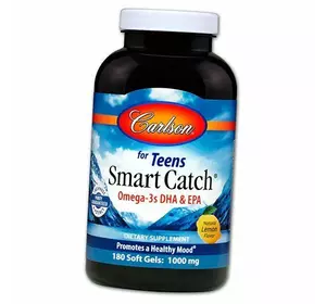 Омега для подростков, Smart Catch, Carlson Labs  180гелкапс Лимон (67353026)