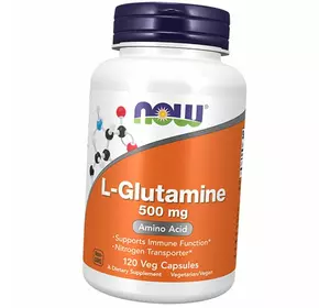 L-Глютамин для иммунитета, Glutamine 500, Now Foods  120вегкапс (32128002)