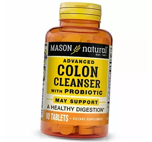 Комплекс для поддержки кишечника, Advanced Colon Cleanser with Probiotic, Mason Natural  90таб (71529018)