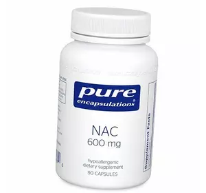 Ацетилцистеин, NAC 600, Pure Encapsulations  90капс (70361011)