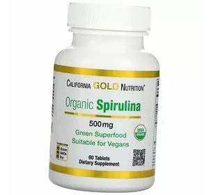 Органическая Спирулина, Organic Spirulina, California Gold Nutrition  60таб (71427004)