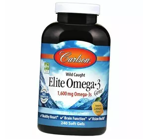 Омега-3, Elite Omega-3, Carlson Labs  240гелкапс Лимон (67353010)