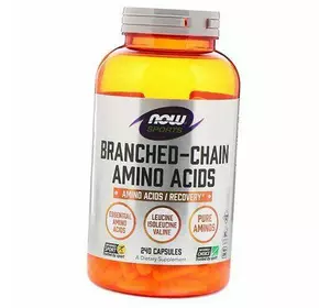 Аминокислоты, BCAA для восстановления, Branched Chain Amino, Now Foods  240капс (28128002)