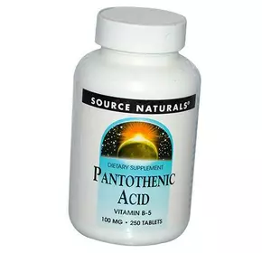 Пантотеновая кислота, Pantothenic Acid, Source Naturals  250таб (36355008)