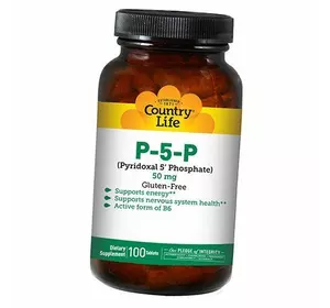 Витамин В6 (Пиридоксаль-5-Фосфат), P-5-P 50, Country Life  100таб (36124028)