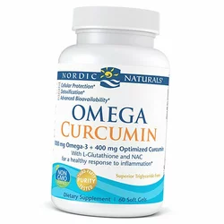 Омега и Куркумин, Omega Curcumin, Nordic Naturals  60гелкапс (67352044)