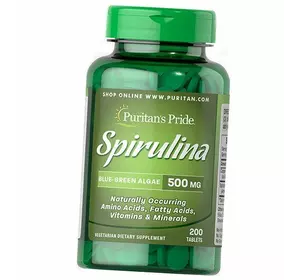 Спирулина, Spirulina 500, Puritan's Pride  200таб (71367022)