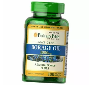 Масло Бораго лекарственного, Borage Oil 1000, Puritan's Pride  100гелкапс (67367016)