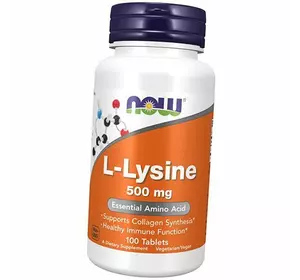 Лизин, L-Lysine 500, Now Foods  100таб (27128013)