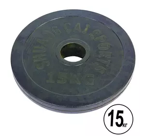 Блины (диски) обрезиненные Shuang Cai Sports TA-1448 FDSO  15кг  Черный (58508114)