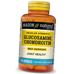 Глюкозамин Хондроитин Комплекс, Glucosamine Chondroitin Regular Strength, Mason Natural  100капс (03529003)