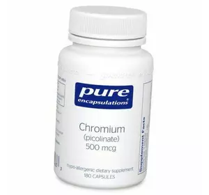 Пиколинат Хрома, Chromium Picolinate 500, Pure Encapsulations  180капс (36361114)