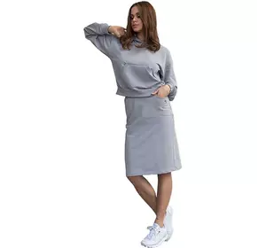 Женский костюм худи и юбка SET6 TotalFit  L Светло-серый (06399874)