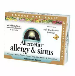 Средство от аллергии и заложенности носа, Allercetin Allergy & Sinus, Source Naturals  48таб (71355019)