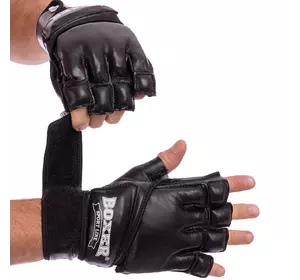 Перчатки для смешанных единоборств MMA 2018-4 Boxer  M Черный (37588008)