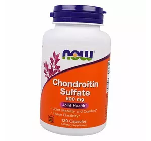 Хондроитин Сульфат Натрия, Chondroitin Sulfate 600, Now Foods  120капс (03128021)