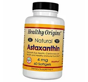 Натуральный Астаксантин, Astaxanthin 4, Healthy Origins  60гелкапс (70354013)