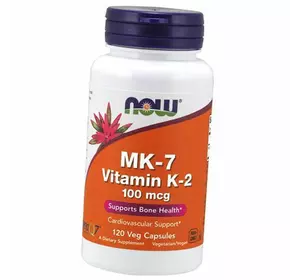 Витамин К2 в форме MK-7, MK-7 Vitamin K-2 100, Now Foods  120вегкапс (36128079)