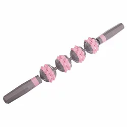 Массажер-палка роликовый Massager Bar FI-2452 FDSO    Серо-розовый (33508071)