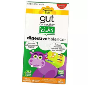 Детский комплекс для улучшения пищеварения, Gut Connection Kids Digestive Balance, Country Life  60таб (69124008)
