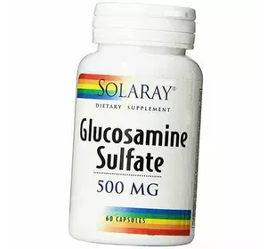 Глюкозамин Сульфат, Glucosamine Sulfate 500, Solaray  60капс (03411002)