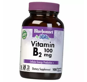 Рибофлавин, Vitamin B2 100, Bluebonnet Nutrition  100вегкапс (36393112)