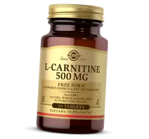 L-Карнитин, L-Carnitine 500, Solgar  30таб (02313006)