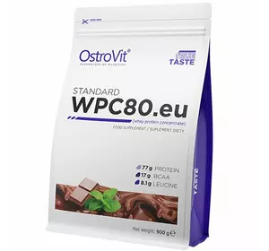 Концентрат Сывороточного Протеина, WPC80.eu standart, Ostrovit  900г Шоколад с мятой (29250004)