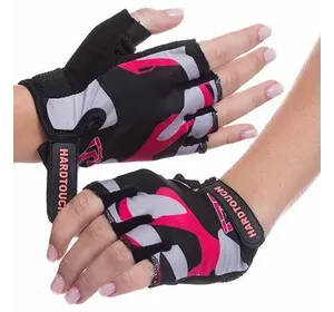 Перчатки для фитнеса FG-009 Hard Touch  M Черно-розовый (07452008)