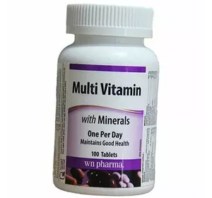 Комплекс витаминов и минералов, Multi Vitamin with Minerals One Per Day, Webber Naturals  100таб (36485004)