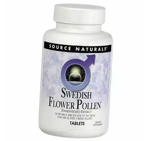 Поддержка функции простаты, Swedish Flower Pollen, Source Naturals  90таб (71355016)