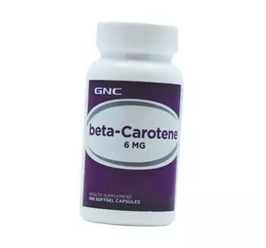Бета-Каротин, Beta Carotene, GNC  100гелкапс (72120009)