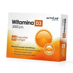 Витамин Д3 для взрослых, Vitamin D3 2000 Softgel, Activlab  60гелкапс (36108033)