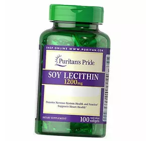 Соевый Лецитин, Soy Lecithin 1200, Puritan's Pride  100гелкапс (72367004)